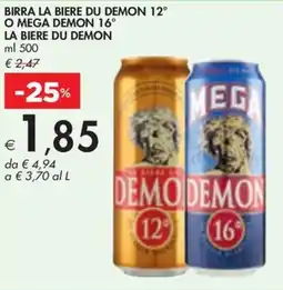 BIRRA LA BIERE DU DEMON 12° O MEGA DEMON 16° LA BIERE DU DEMON ml 500