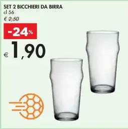 Bennet SET 2 BICCHIERI DA BIRRA cl 56 offerta