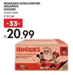 Bennet PANNOLINI ULTRACOMFORT MEGAPACK HUGGIES offerta