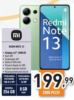 Unieuro REDMI NOTE 13 offerta