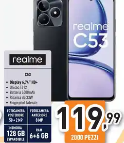 Unieuro realme C53 offerta