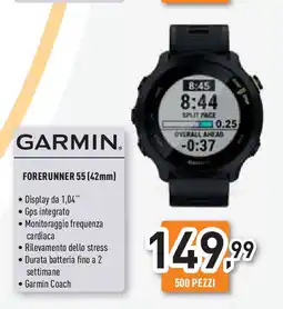 Unieuro GARMIN. FORERUNNER 55 (42mm) offerta