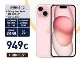 Unieuro iPhone 15 offerta
