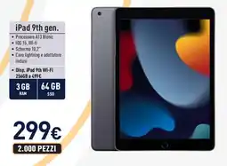 Unieuro iPad 9th gen. offerta