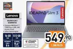 Unieuro Lenovo IDEAPAD SLIM 3 (82XM00571X) offerta
