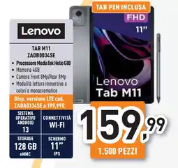 Unieuro Lenovo TAB M11 ZADB0034SE offerta
