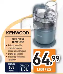 Unieuro KENWOOD MULTI-PRO GO FDP22.130GY offerta
