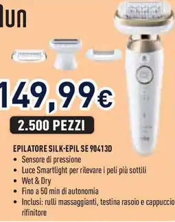 Unieuro BRAUN EPILATORE SILK-EPIL SE 90413D offerta