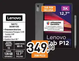 Unieuro Lenovo TAB P12 ZACHO112SE offerta