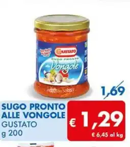 MD Discount SUGO PRONTO ALLE VONGOLE GUSTATO g 200 offerta