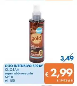 MD Discount OLIO INTENSIVO SPRAY CLIOSAN super abbronzante SPF O ml 150 offerta