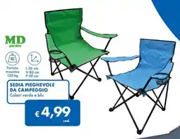 MD Discount MD SEDIA PIEGHEVOLE DA CAMPEGGIO offerta
