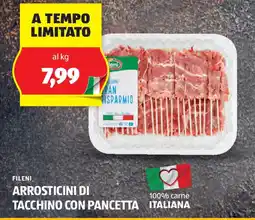 ALDI FILENI ARROSTICINI DI TACCHINO CON PANCETTA offerta