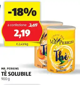 ALDI MR. PERKINS TÈ SOLUBILE 900 g offerta