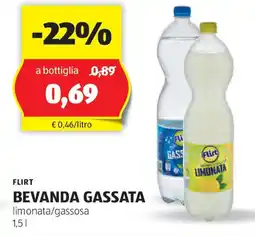 ALDI FLIRT BEVANDA GASSATA limonata/gassosa 1,5 l offerta