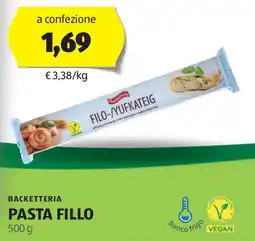 ALDI BACKETTERIA PASTA FILLO 500 g offerta
