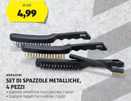 ALDI WORKZONE SET DI SPAZZOLE METALLICHE, 4 PEZZI offerta