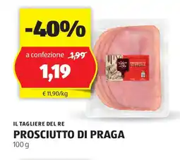 ALDI IL TAGLIERE DEL RE PROSCIUTTO DI PRAGA 100 g offerta