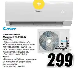 MediaWorld CANDY Condizionatore Monosplit CY-09RAIN offerta