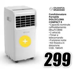MediaWorld OLIMPIA SPLENDID Condizionatore Portatile DOLCECLIMA COMPACT 8 offerta