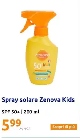 Action Spray solare Zenova Kids SPF 50+ | 200 ml offerta