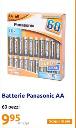Action Batterie Panasonic AA 60 pezzi offerta