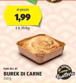 ALDI PAN DEL DÌ BUREK DI CARNE 240 g offerta