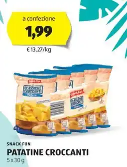 ALDI SNACK FUN PATATINE CROCCANTI 5x30g offerta