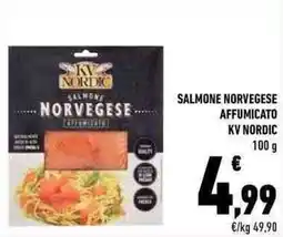 Conad SALMONE NORVEGESE AFFUMICATO KV NORDIC 100 g offerta