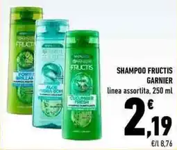 Conad SHAMPOO FRUCTIS GARNIER linea assortita, 250 ml offerta