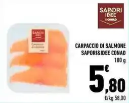 Conad CARPACCIO DI SALMONE SAPORI&IDEE CONAD 100 g offerta