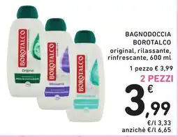 Spazio Conad BAGNODOCCIA BOROTALCO original, rilassante, rinfrescante, 600 ml offerta