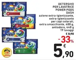 Spazio Conad DETERSIVO PER LAVATRICE POWER PODS DASH offerta