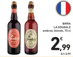 Spazio Conad BIRRA LA GOUDALE ambree, blonde, 75 cl offerta