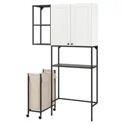 IKEA Enhet Combinazione di mobili, antracite/struttura bianca, 120x32x204 cm offerta