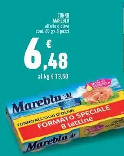 Conad Superstore TONNO MAREBLU all'olio d'oliva conf. 60 g x 8 pezzi offerta