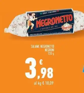 Conad Superstore SALAME NEGRONETTO NEGRONI offerta