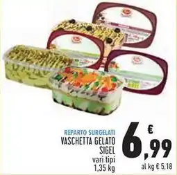 VASCHETTA GELATO SIGEL vari tipi 1,35 kg
