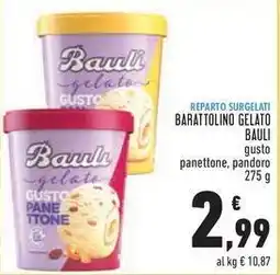 Conad Superstore BARATTOLINO GELATO BAULI gusto panettone, pandoro offerta