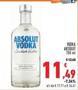 Conad Superstore VODKA ABSOLUT 700 ml offerta