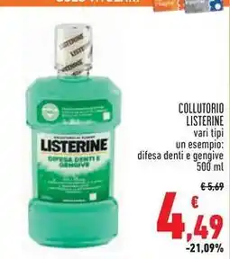 Conad Superstore COLLUTORIO LISTERINE vari tipi offerta