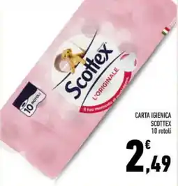 Conad CARTA IGIENICA SCOTTEX 10 rotoli offerta