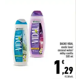 Conad BAGNO VIDAL exotic love/ coconut water/ milky vanilla 500 ml offerta