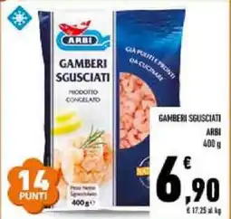 Conad GAMBERI SGUSCIATI ARBI 400 g offerta