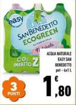 Conad ACQUIA NATURALE EASY SAN BENEDETTO pet-6x1 L offerta