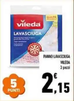 Conad PANNO LAVASCIUGA VILEDA 3 pezzi offerta