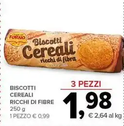Todis BISCOTTI CEREALI RICCHI DI FIBRE 250 g offerta