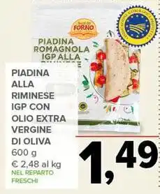 Todis PIADINA ALLA RIMINESE IGP CON OLIO EXTRA VERGINE DI OLIVA offerta