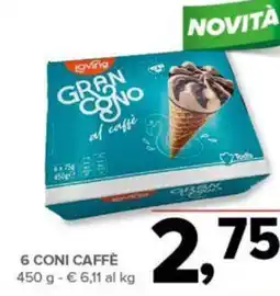 Todis 6 CONI CAFFÈ 450 g offerta
