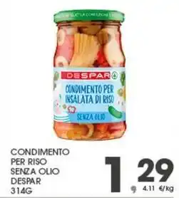 Eurospar CONDIMENTO PER RISO SENZA OLIO DESPAR offerta
